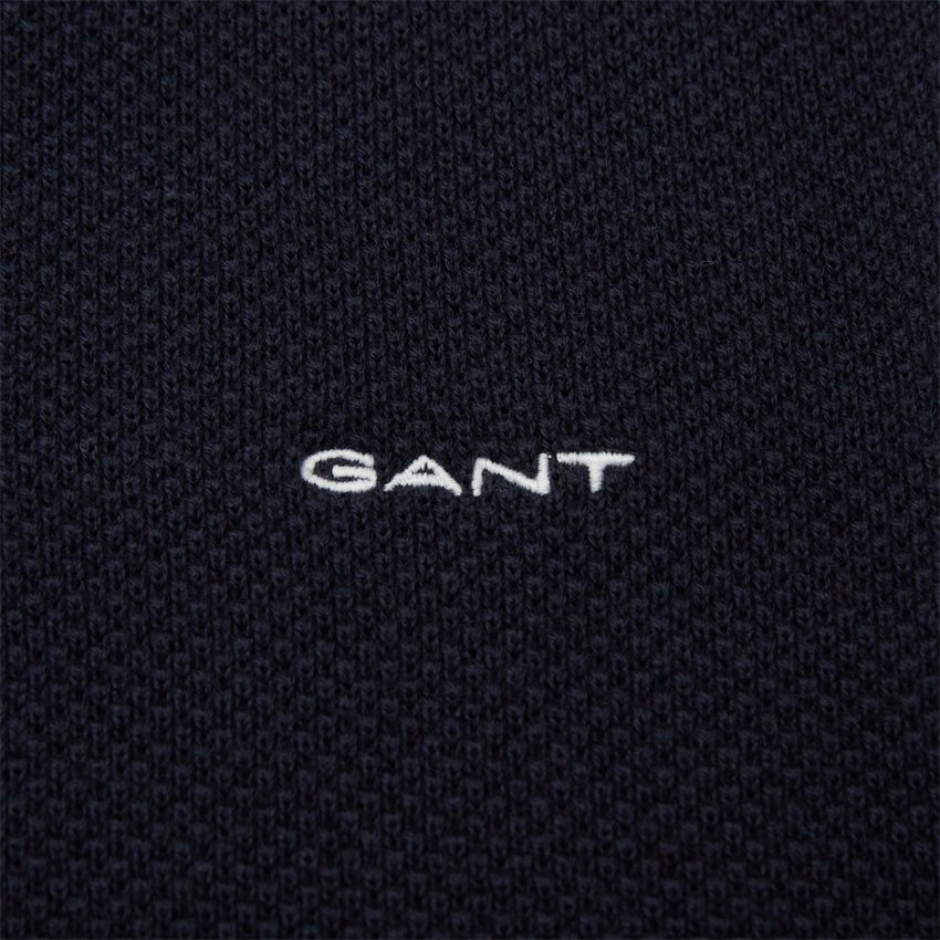Gant Stickat COTTON PIQUE C-NECK 8040521. EVENING BLUE